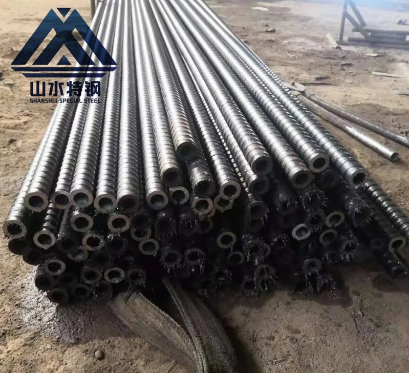 R25 R32 R38 R51 Prestressed Anchor Rock Support Bolt Fully Threaded Self-Drilling Anchor Carbon Steel Anchor