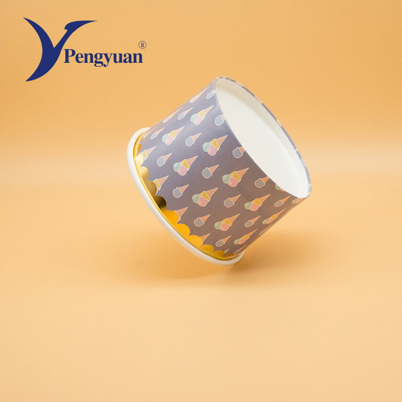 Biodegradable Ice Cream Cup Printed Disposable Paper Cup