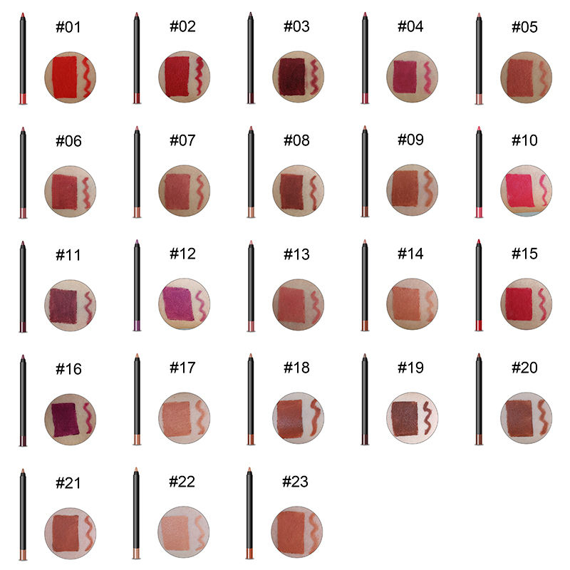 Waterproof Brown Smooth Private Label Custom Logo Lip Liner Pencils