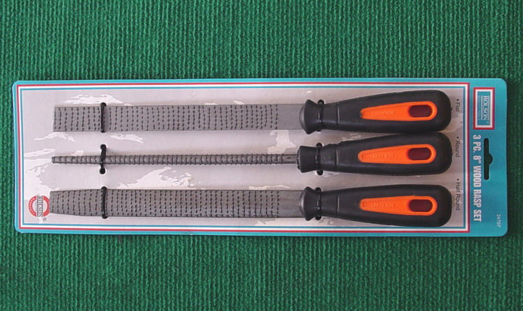 Набор стальных напильников 3 шт с пластиковой ручкой