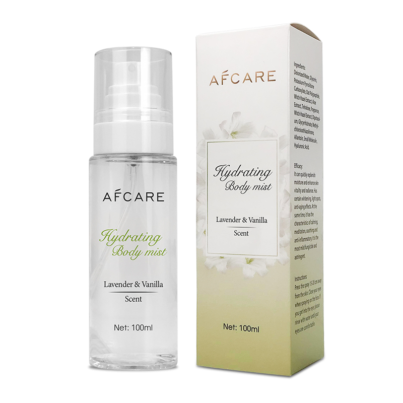 Luxury Ferfume Cruelty-Free Moisturizer Nourishing and Hyaluronic Acid Lavender Vanilla Body Spray