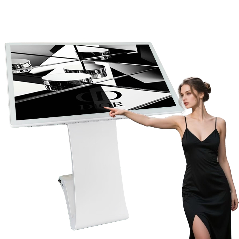 Multi-User 65-Inch Simultaneous Touch LCD Kiosk with Windows Android 10-Point Touch & Anti-Vandal Glass