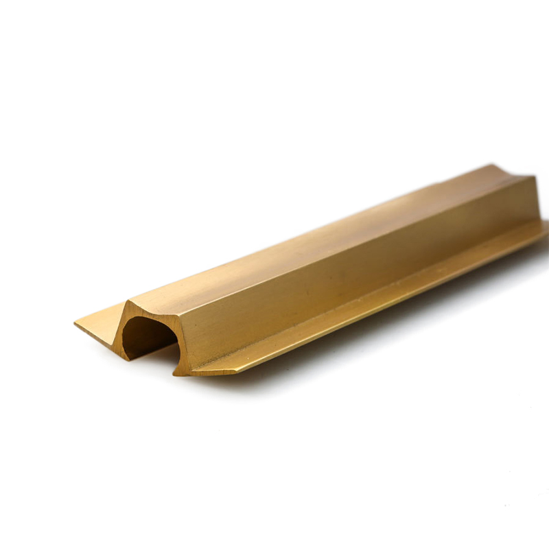 Fashionable Rectangular Armrest Copper Alloy Profiles Decorative Brass Handrail