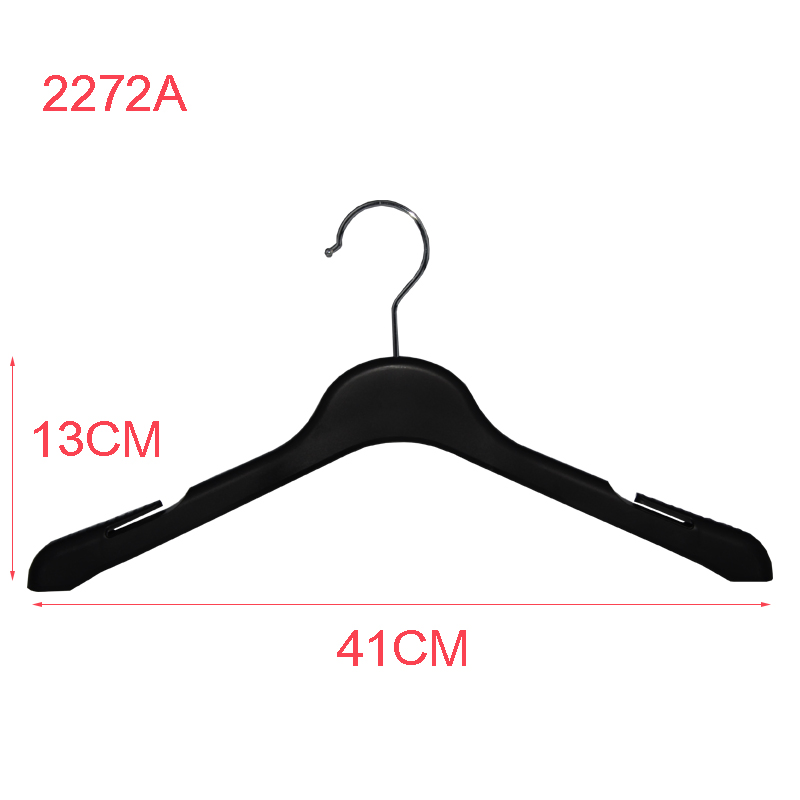 Garment Usage Black Velvet Clothes Hanger with Customized Logo
