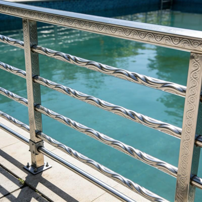 Custom Stainless Steel Glass Railing for High-End Apartment Balcony Decoration