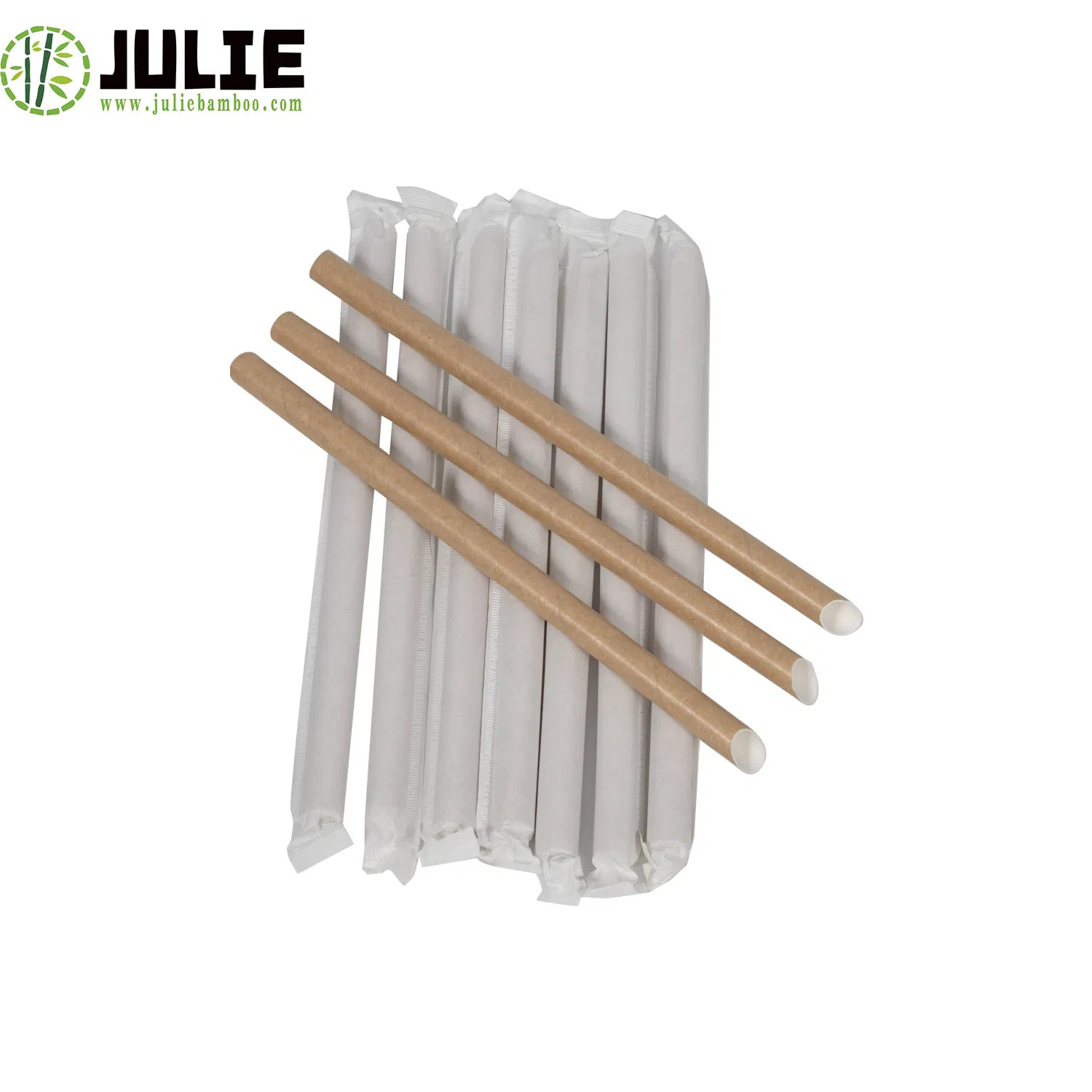 Food Grade Biodegradable Eco-Friendly Hygienic Kraft Paper Straws for Drinking