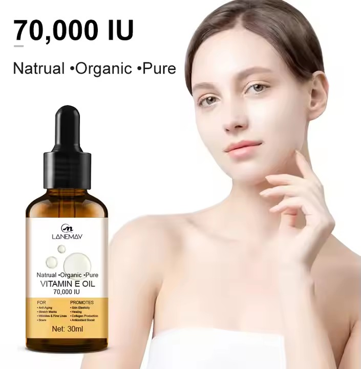 Private Label Skin Care Serum Organic Natural Anti-Aging Vegan Vitamin E Oil for Face Care