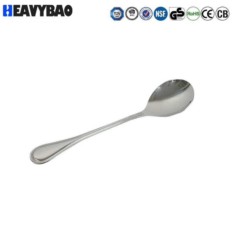 Heavybao Restaurant Kitchen Portable Tableware Stainless Steel Spoon