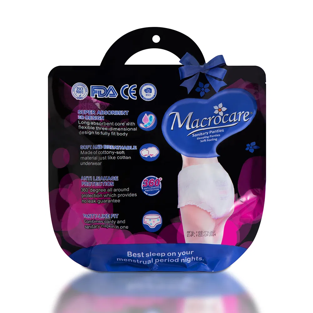 Macro Care Disposable Adult Wearing Lady Diaper Girl Menstrual Period Diapers Women Napkin Pad Sanitary Pants