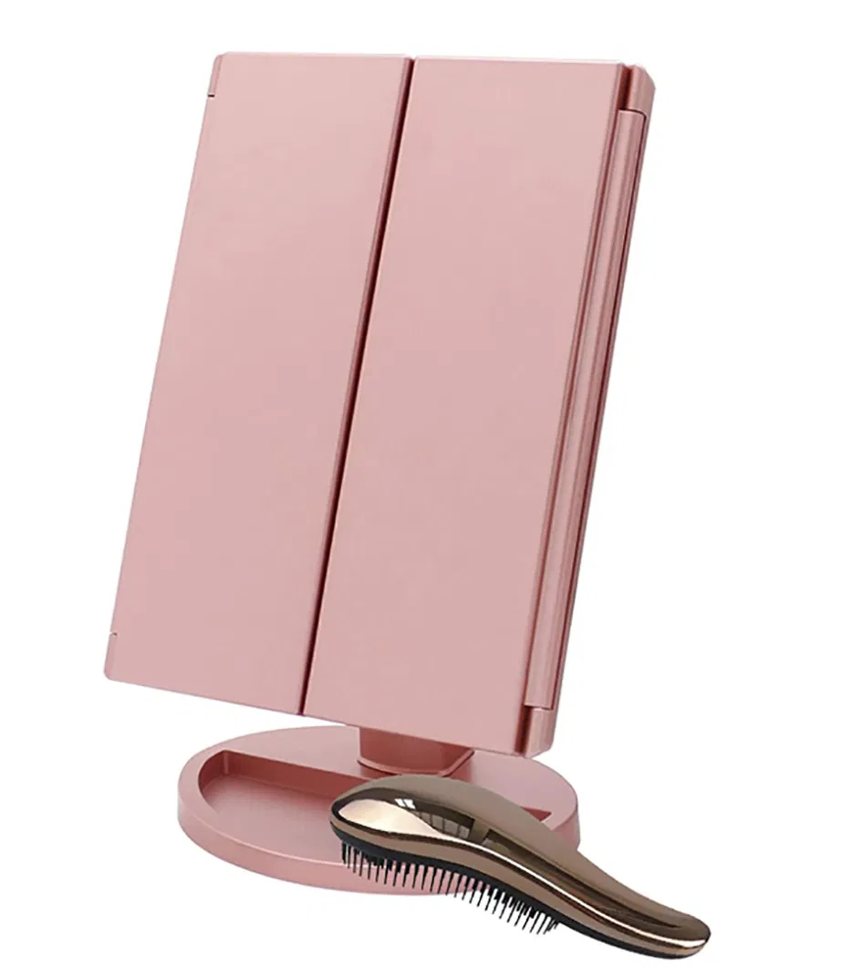 Touch Screen Make up LED 360 Degree Rotation Makeup Mirror with 21 LED Lights