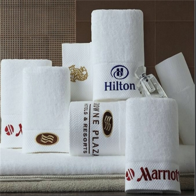 100% Cotton Embroidered Hotel Bathroom Bath Towel White