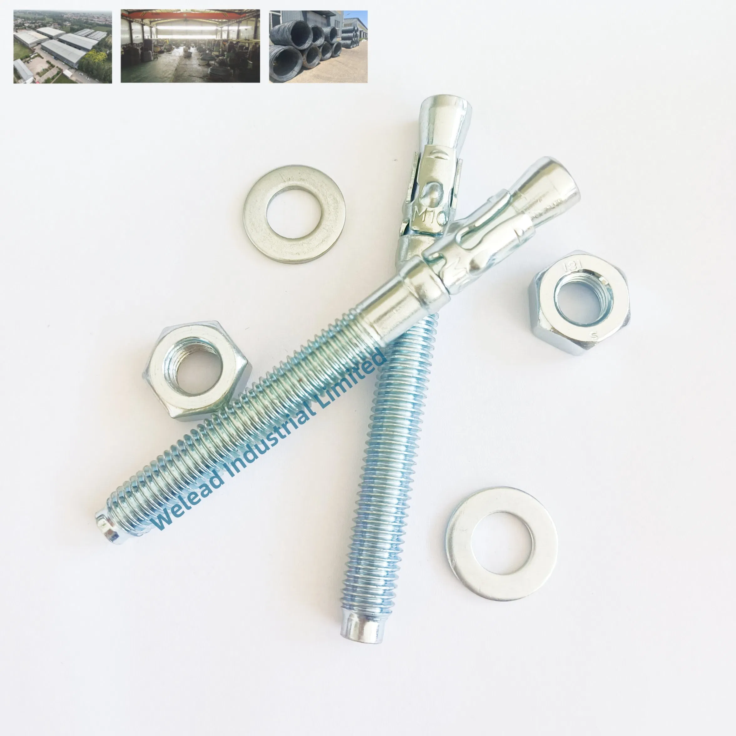 Анкерный клиновой болт M6-M24 для бетона, оцинкованный