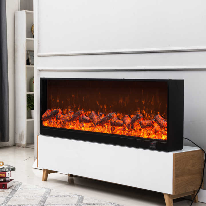 Modern Recessed Wall Mounted Decor 9 Flame Colors Home Appliance Electric Fireplace