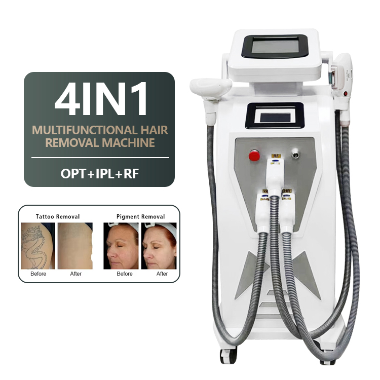 4 in 1 RF Maquina IPL Depilacion Opt Diode Laser Machine ND YAG Laser IPL Laser Hair Removal Home Use