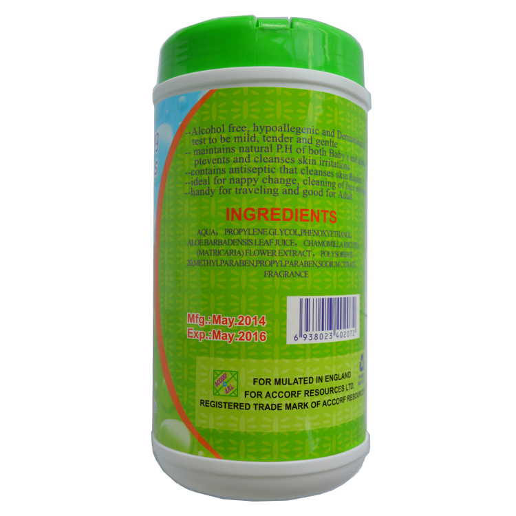 Good Sealing Moisturizing Canister Barrel Wet Wipes for Baby Car or Pet Car or Alcohol or Cleaning with Logo Custom