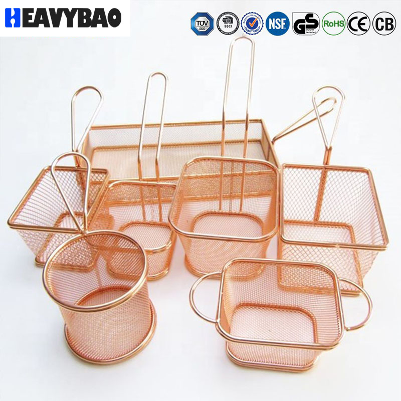 Heavybao Stainless Steel Mini Fry Basket Fried Baskets Ideal for Chips