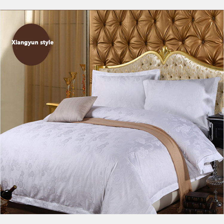 2024 New Linen Cotton Single Duvet Cover Full Satin Jacquard Duvet Cover for Hottel