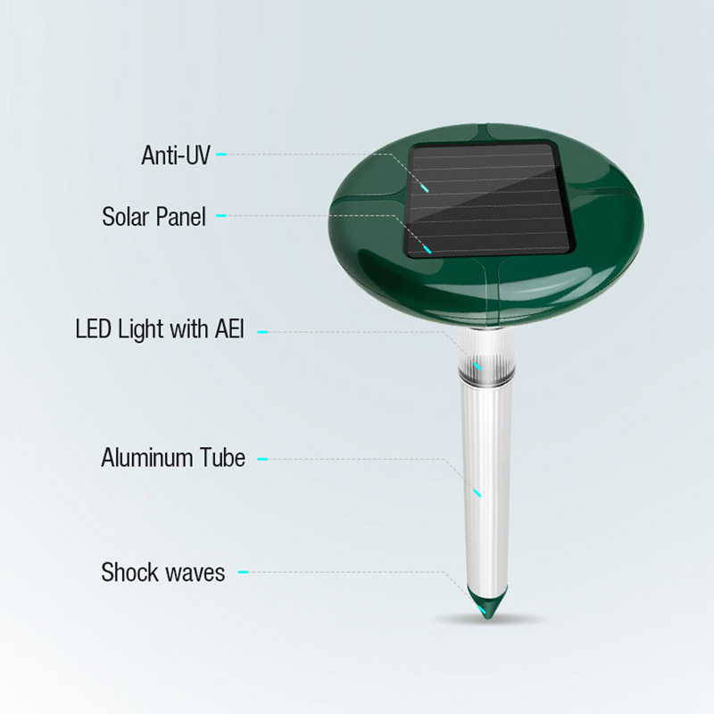 Solar Panel Rechargeable Snake and Animal Repellent for Outdoor Spaces