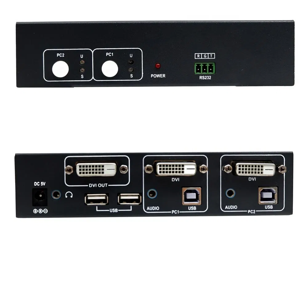Переключатель AV 4K 2x1 с USB и DVI