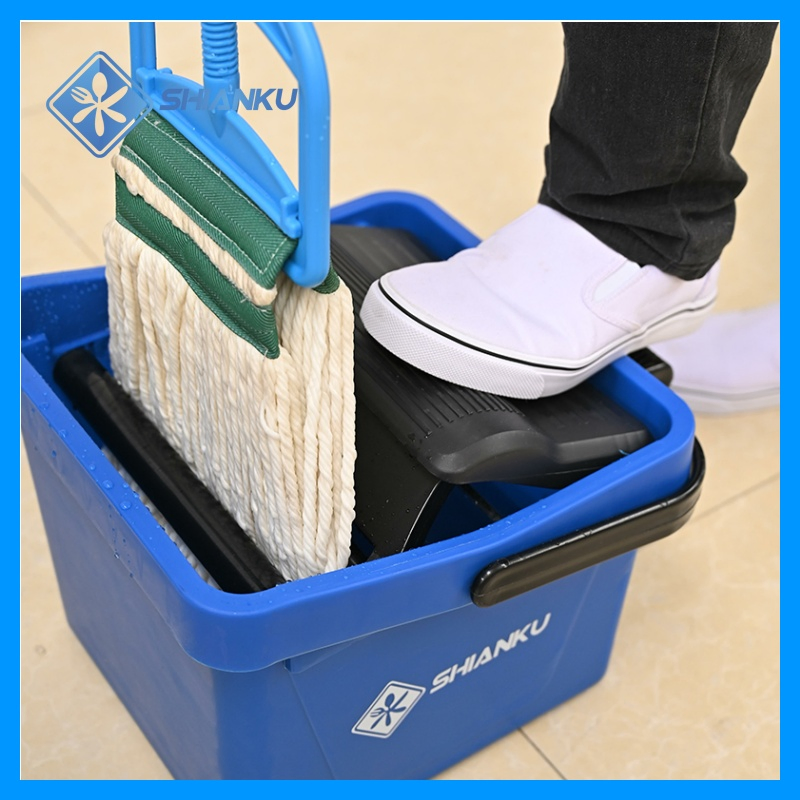 Shianku Commercial 16 L Pedal Water Press Mop Cleaning Bucket