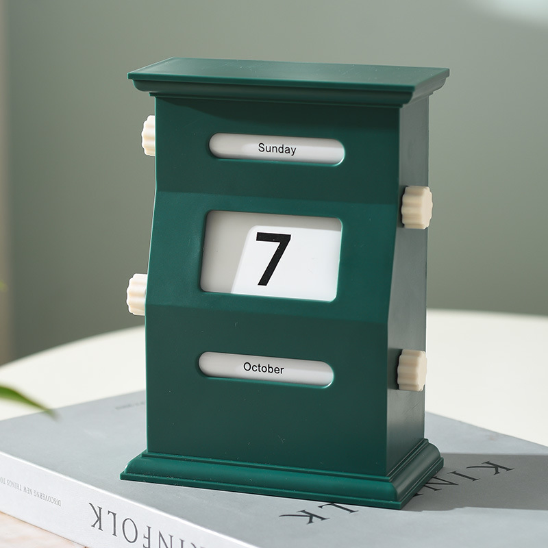 Retro Perpetual Calendar - High-End Creative Desk Decor for Offices