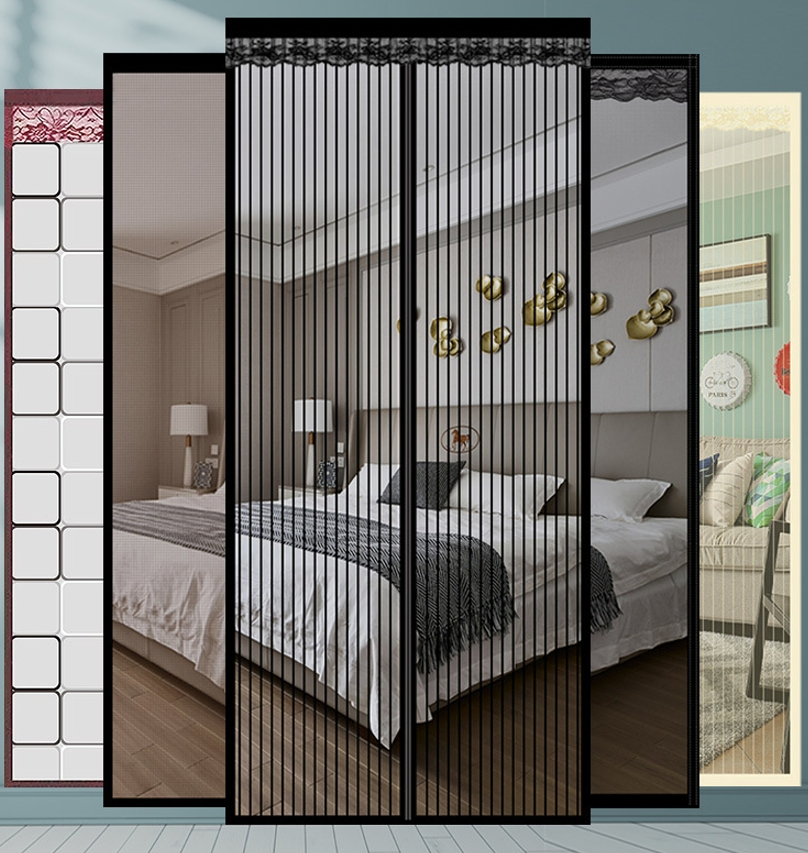 Magnetic Screen Door Heavy Duty Curtain Keeps Bugs out, Frame Hook & Loop, Pet and Kid Friendly