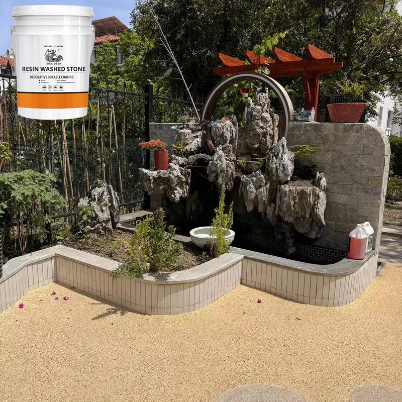 Beautiful Waterproof and Slip-Resistant Resin Washable Stone Coating