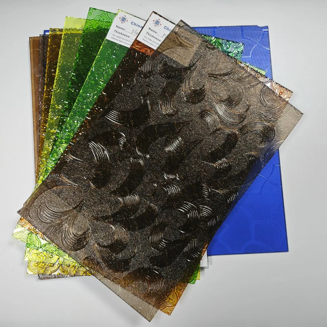 3.5mm Tinted Colored Patterned/Figured/Rolled/Obscured/Frosted Float Glass for Building/Tempered/Laminated/Decoration