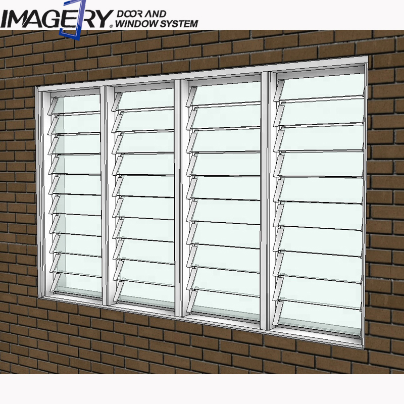 OEM Temperred Adjustable Jalousie Price Morden Aluminum Shutter Window Glass Louver