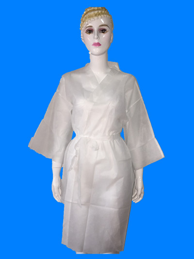 PP Disposable Non-Woven Kimono Robe for Beauty Salon and SPA