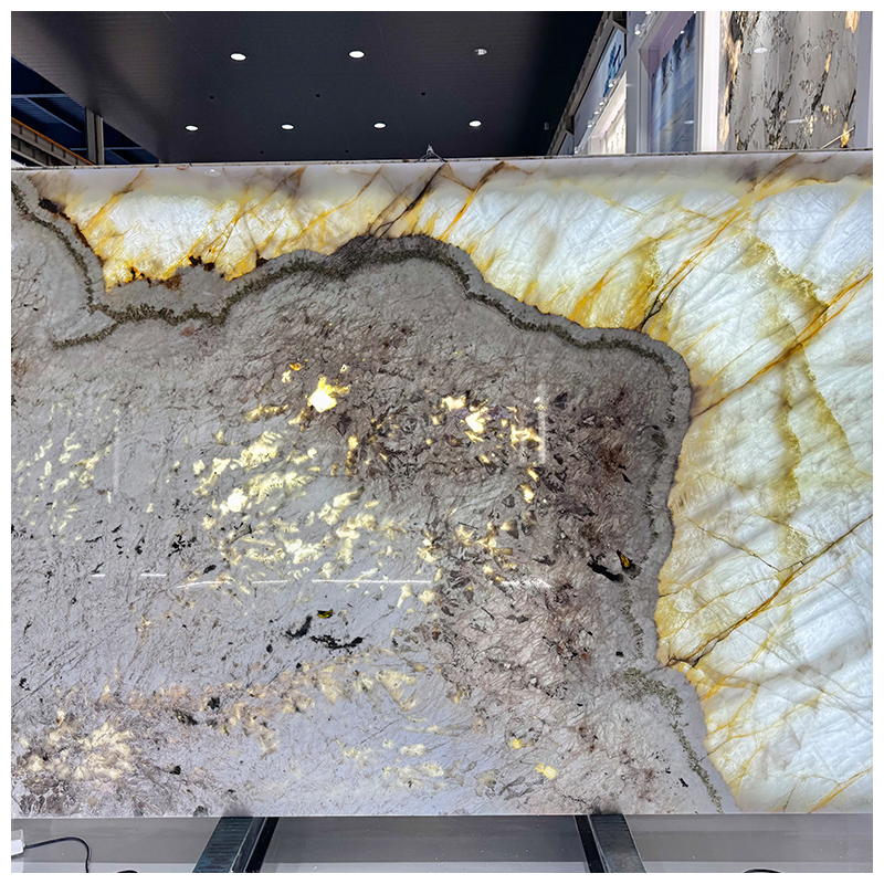 Luxury Translucent Cristallo Patagonia Quartzite Slabs