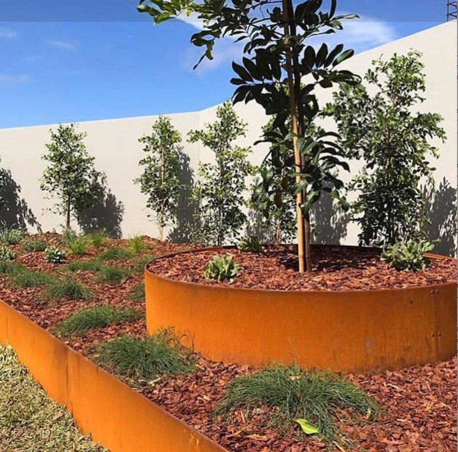 Modern Fencing Border Metal Rusty Corten Steel Flexible Landscape Garden Lawn Edging