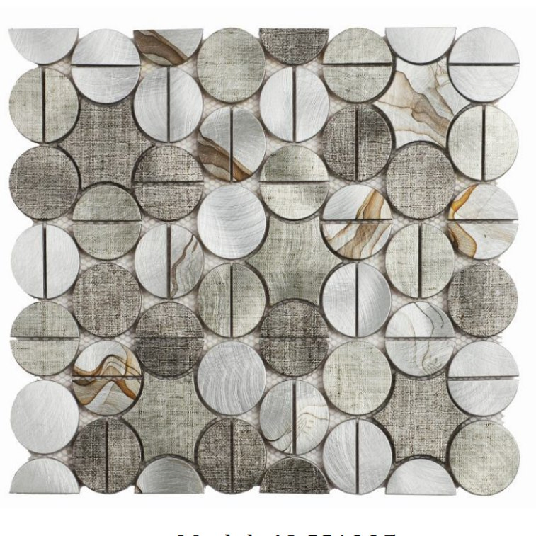 Modern Circle-Shaped Aluminum Mosaic Tiles for Stylish Interiors