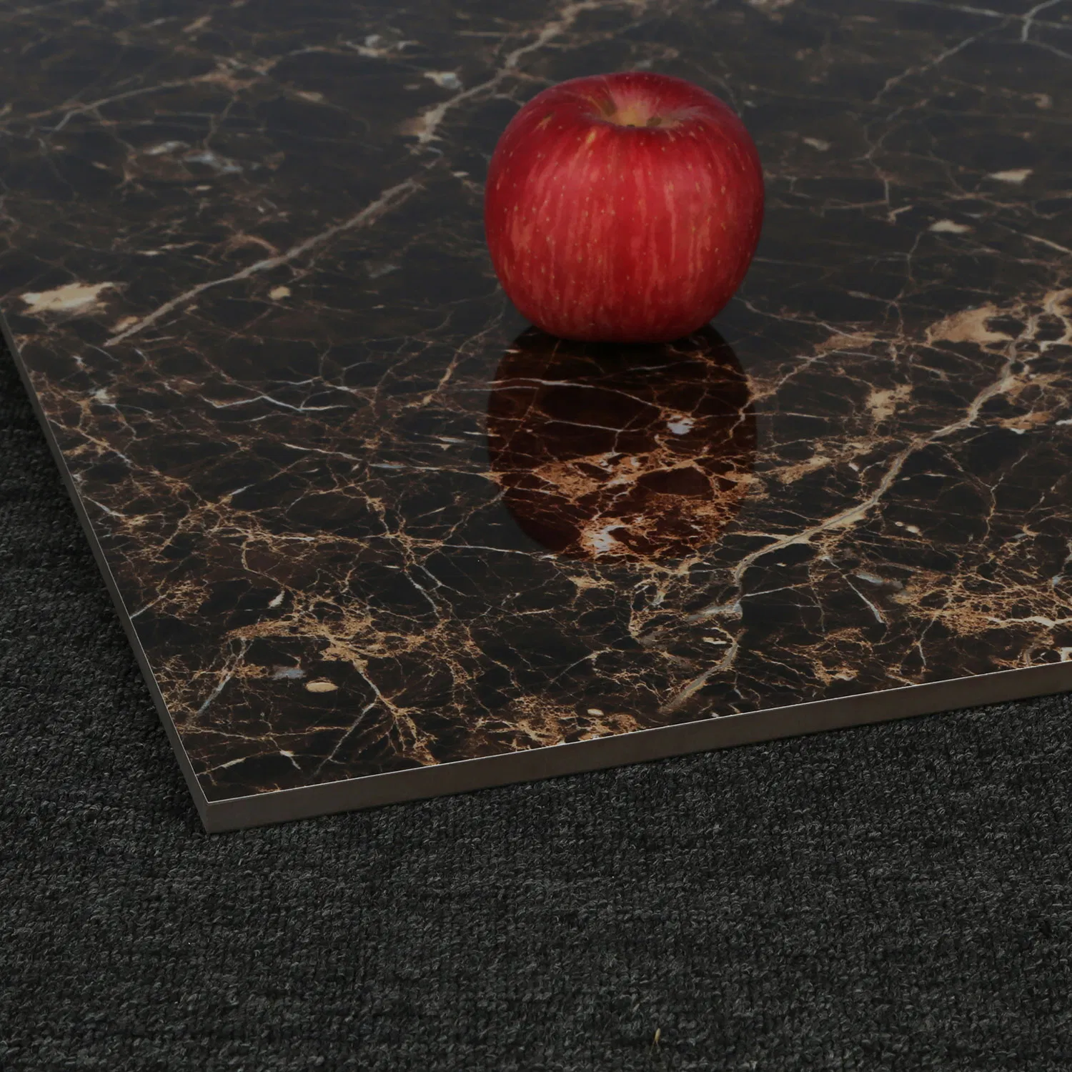 Wholesale Jet Black Polished Glazed Porcelain Indian Tills Floor Tile