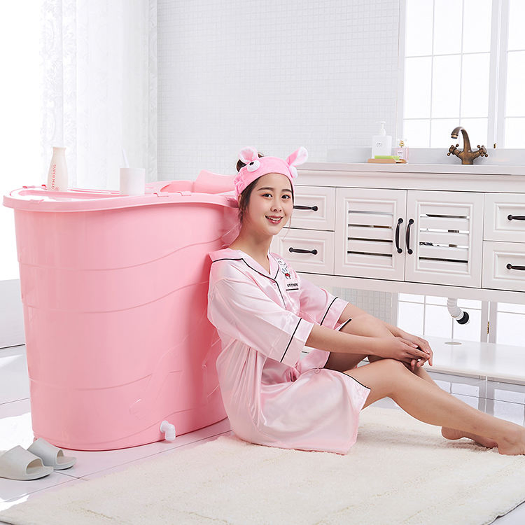 Большая пластиковая складная ванна с крышкой