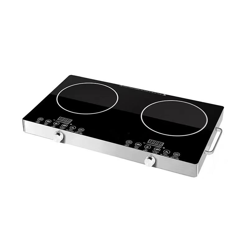 Kitchen Ceramic Stove 3500W Grill Electric 2 Burner Infrared Double Induction Cooker