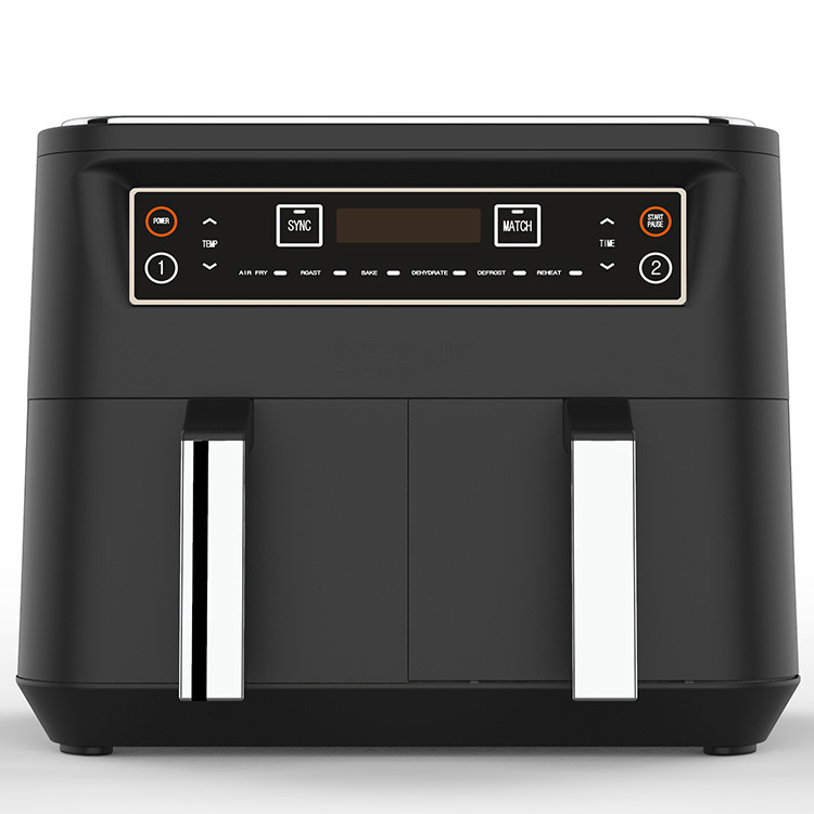 Dual Zone Visible Window Air Fryer Oil Free Automatic Electric Fryer Oven