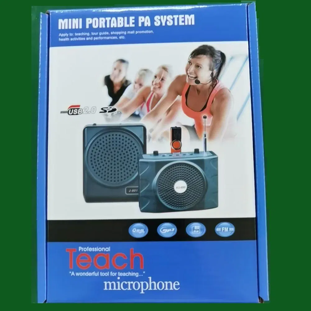 Ku898 Waist Mounted Amplifier USB/FM Radio, Teacher Guide Loudspeaker/ Wireless Bluetooth Speaker