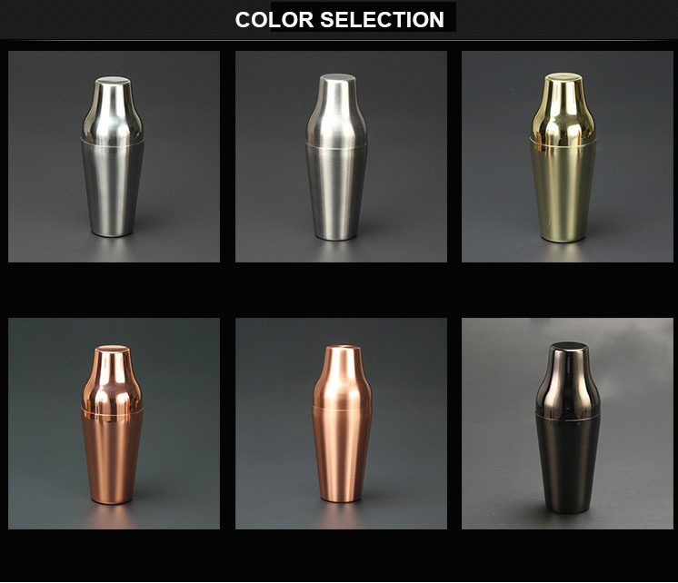 Popular Stainless Steel Bar Accessories French Parisian Cocktail Shaker