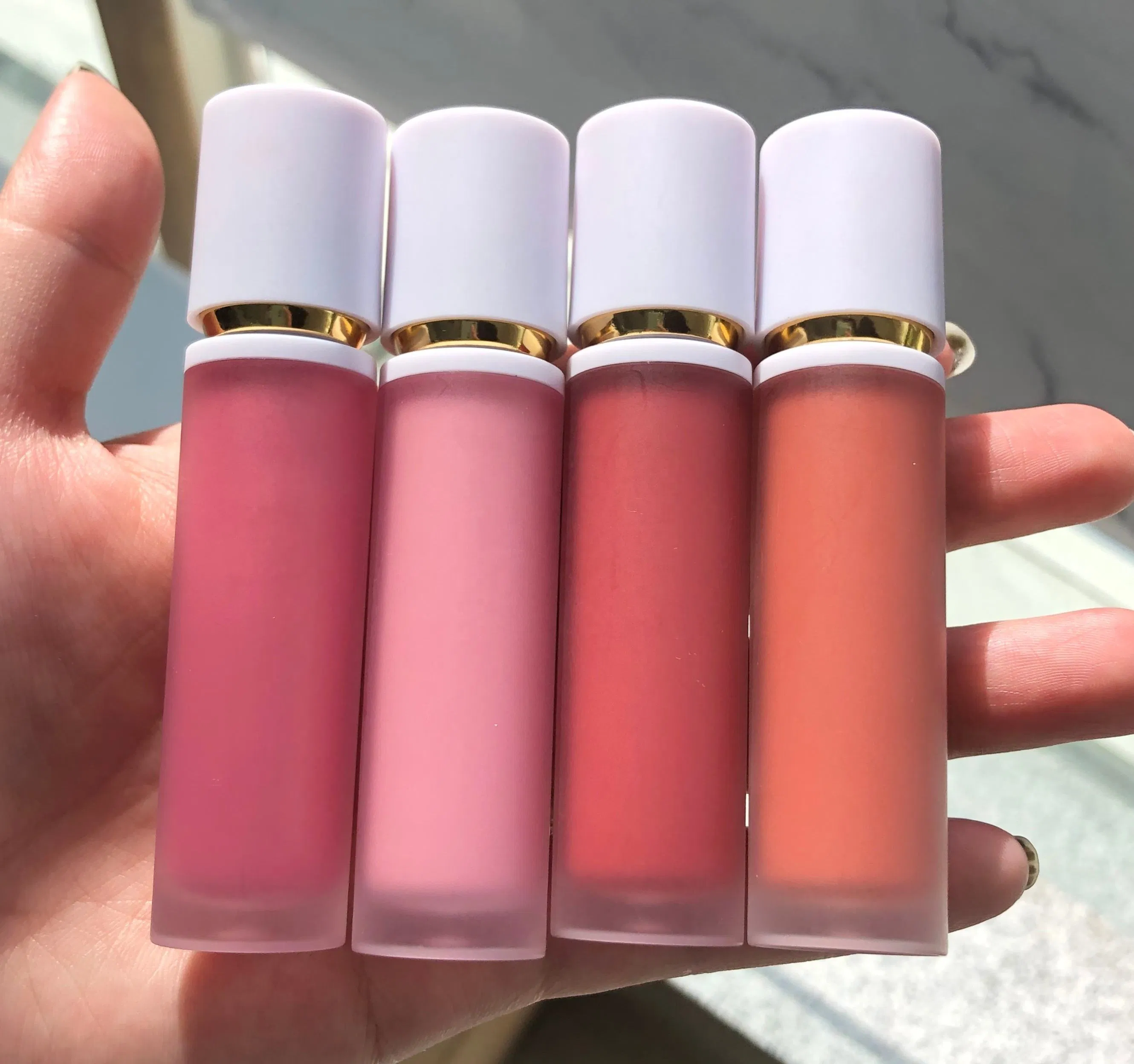 Fast Delivery Long-Lasing Blusher Silky Smooth Natural 7 Color Liquid Blush for Custom Logo