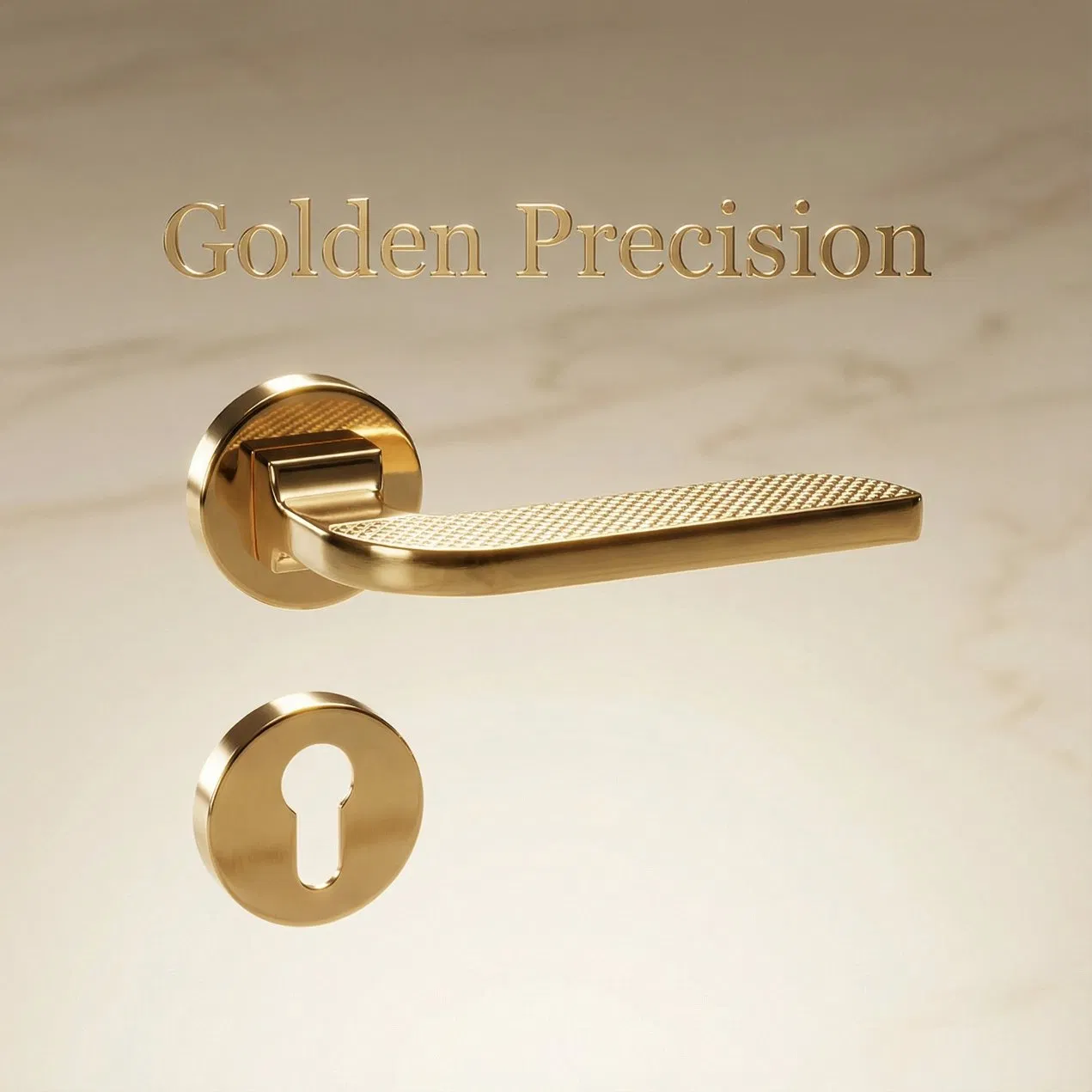 Bedroom Silent Zinc Alloy Door Accessories Indoor Door Handle on Rose for House