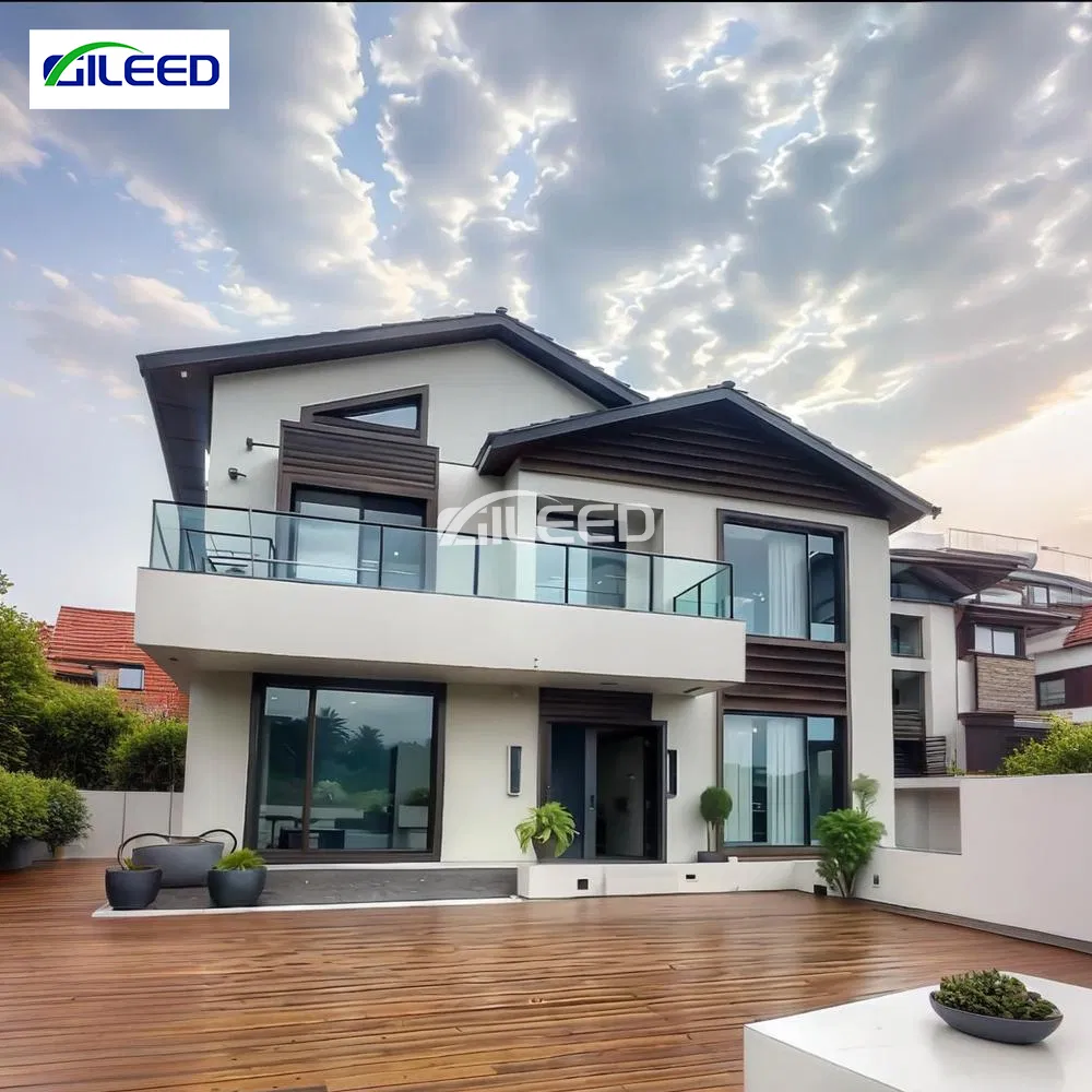 Easy to Install Black Aluminum Floor Mounted U Channel Glass Railing Balustrade for Resort and Apartment