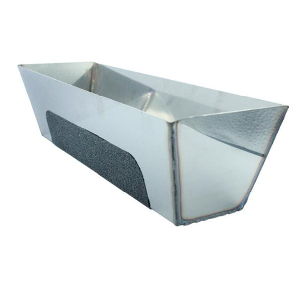 Mud Pan 14" Stainless Steel with Rubber Non-Slip Grip for Drywall Joint Compound