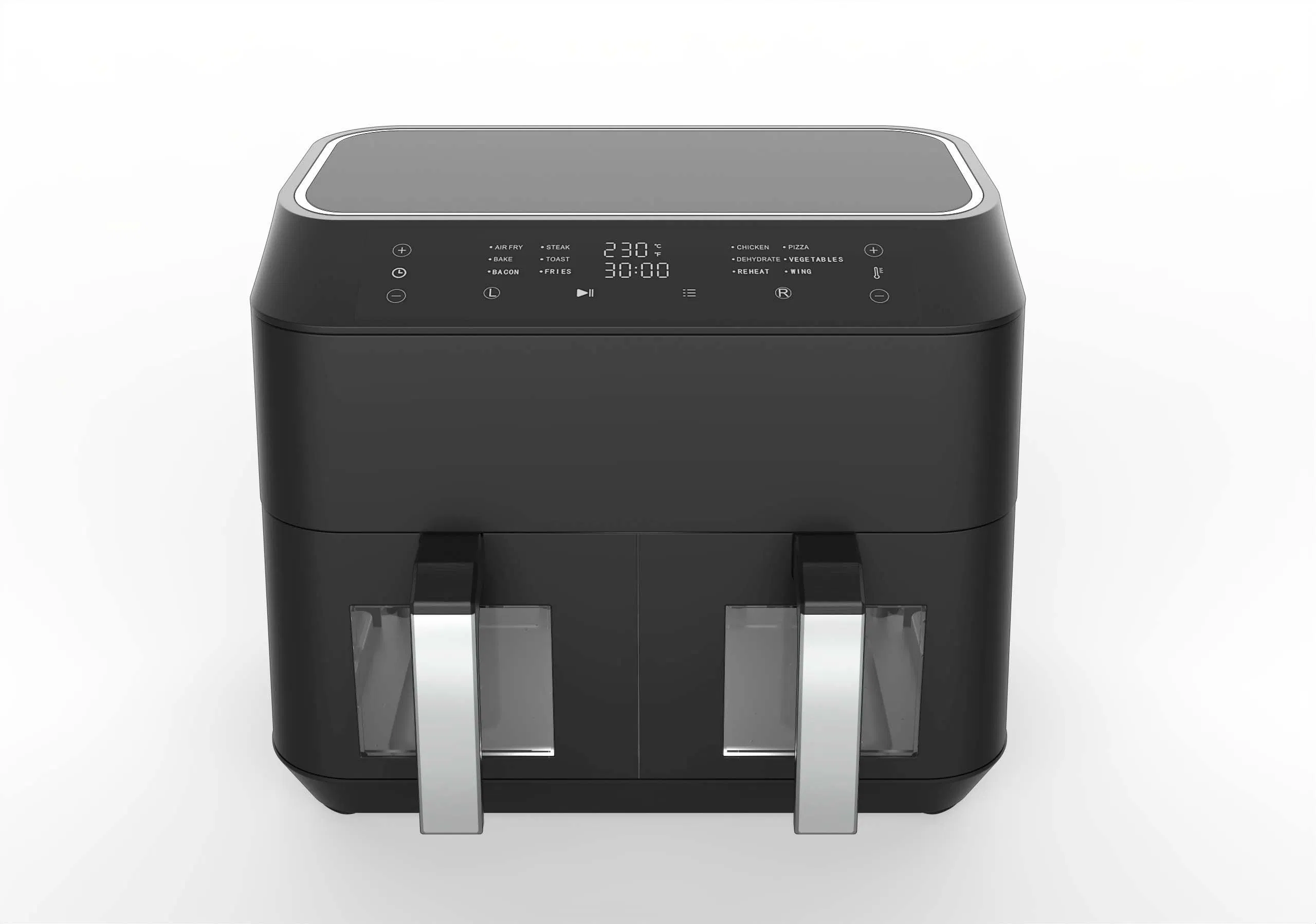 Dual Zone Visible Window Air Fryer Oil Free Automatic Electric Fryer Oven