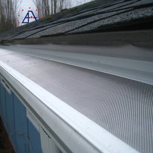 Metal Building Materials Green House Perforated Drainage Aluminum Roofing Rainwater Gutter Guard for Leaf Filter