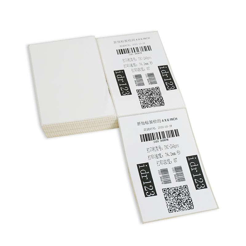 Thermal Paper Self-Adhesive Raw Materials 4X6 Inch Logistics Shipping Label Express Blank Folding Label Sticker