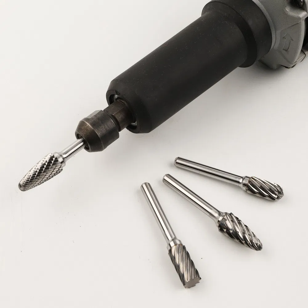 Фреза карбидная двойная резка 6мм хвостовик, форма 'дерево'