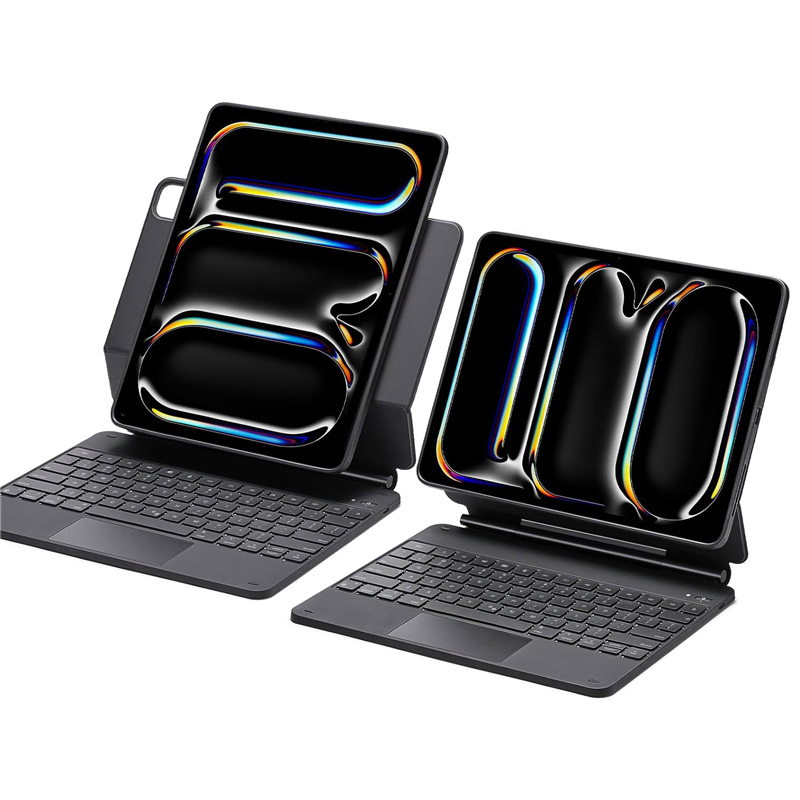 Wireless Bluetooth Keyboard Case, with Non-Detachable Pivot Magnetic Case, Multi-Touch Trackpad &Backlit Keyboad for iPad PRO 11 (2024) /11-Inch, 5th Generation