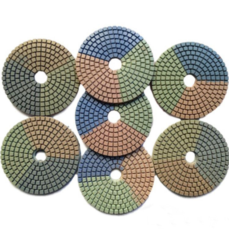Diamond Polishing Wheel 5 Step Dry Polishing Pad Diamond Flexible Polishing Disc for Granite Marble 10PCS