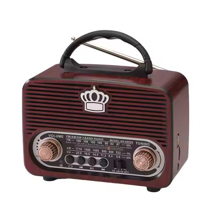 Ретро радио NS-8092BT с Bluetooth, деревянный корпус